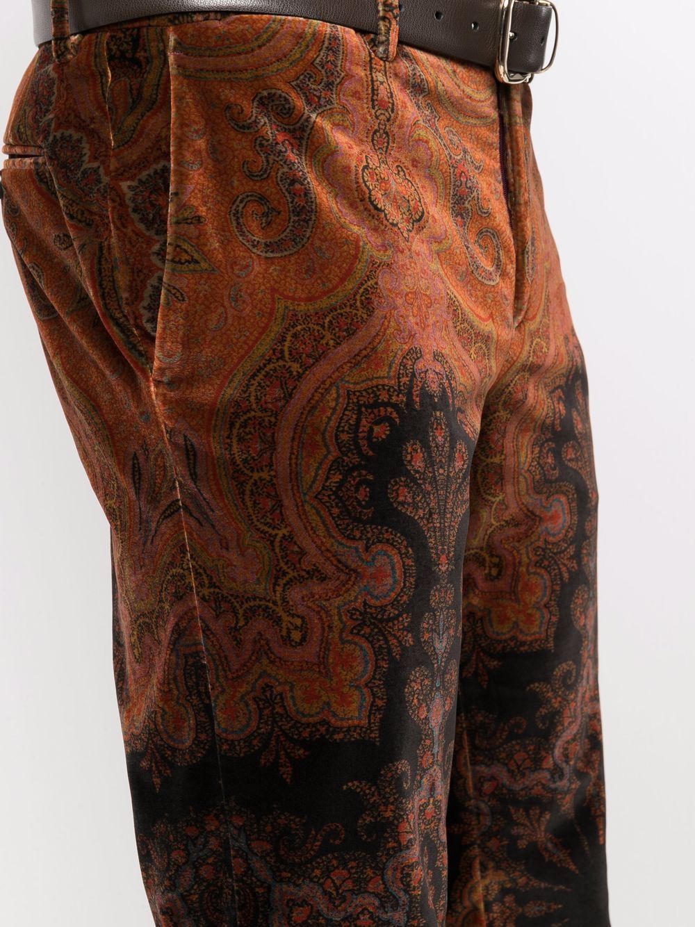 фото Etro зауженные брюки с принтом пейсли