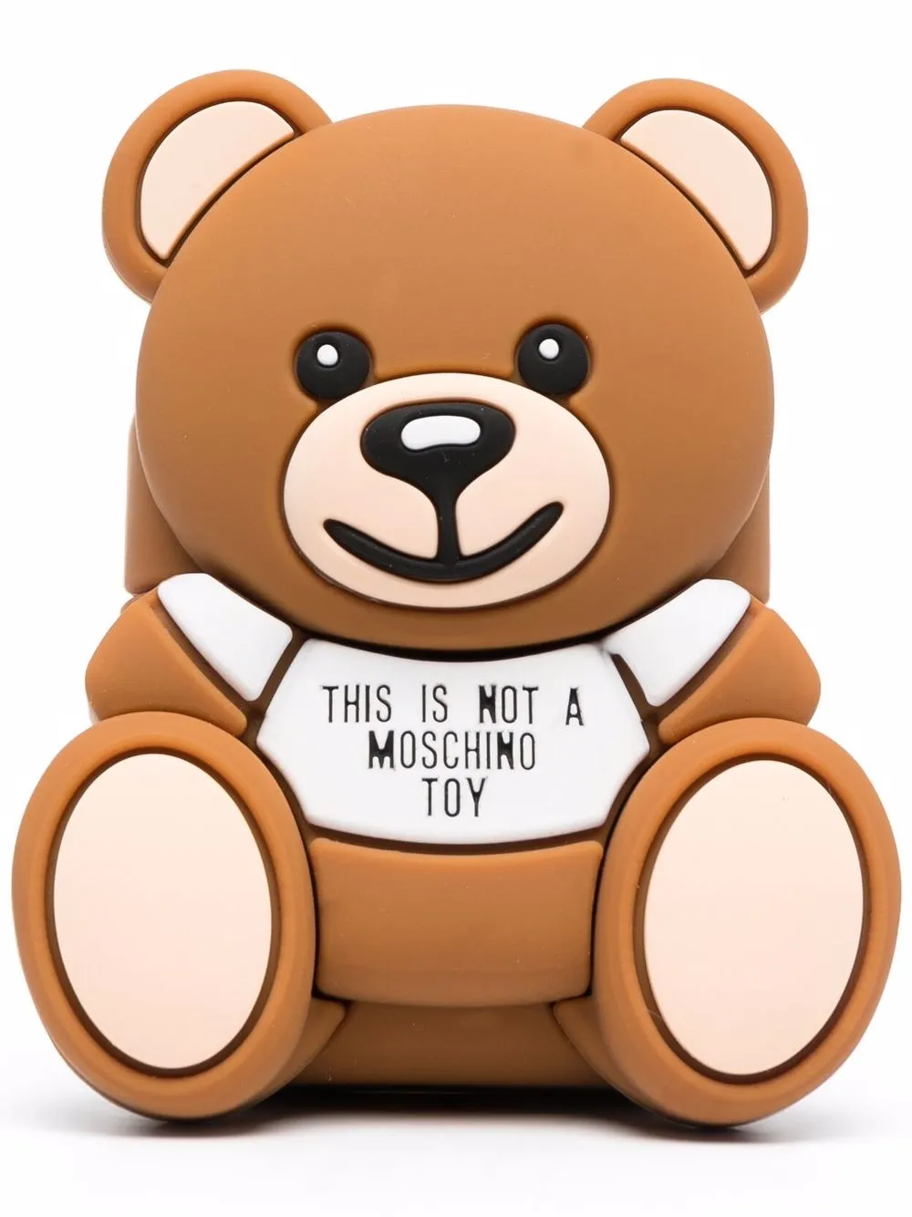 Moschino Brown Teddy Bear Airpods Case In Caramel