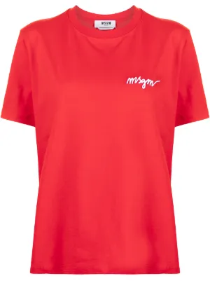 Tシャツ・カットソー MSGM Woman T-Shirt Red 3841MDM500257002 17 T-Shirts and Top for Women | Designer women's T-Shirts
