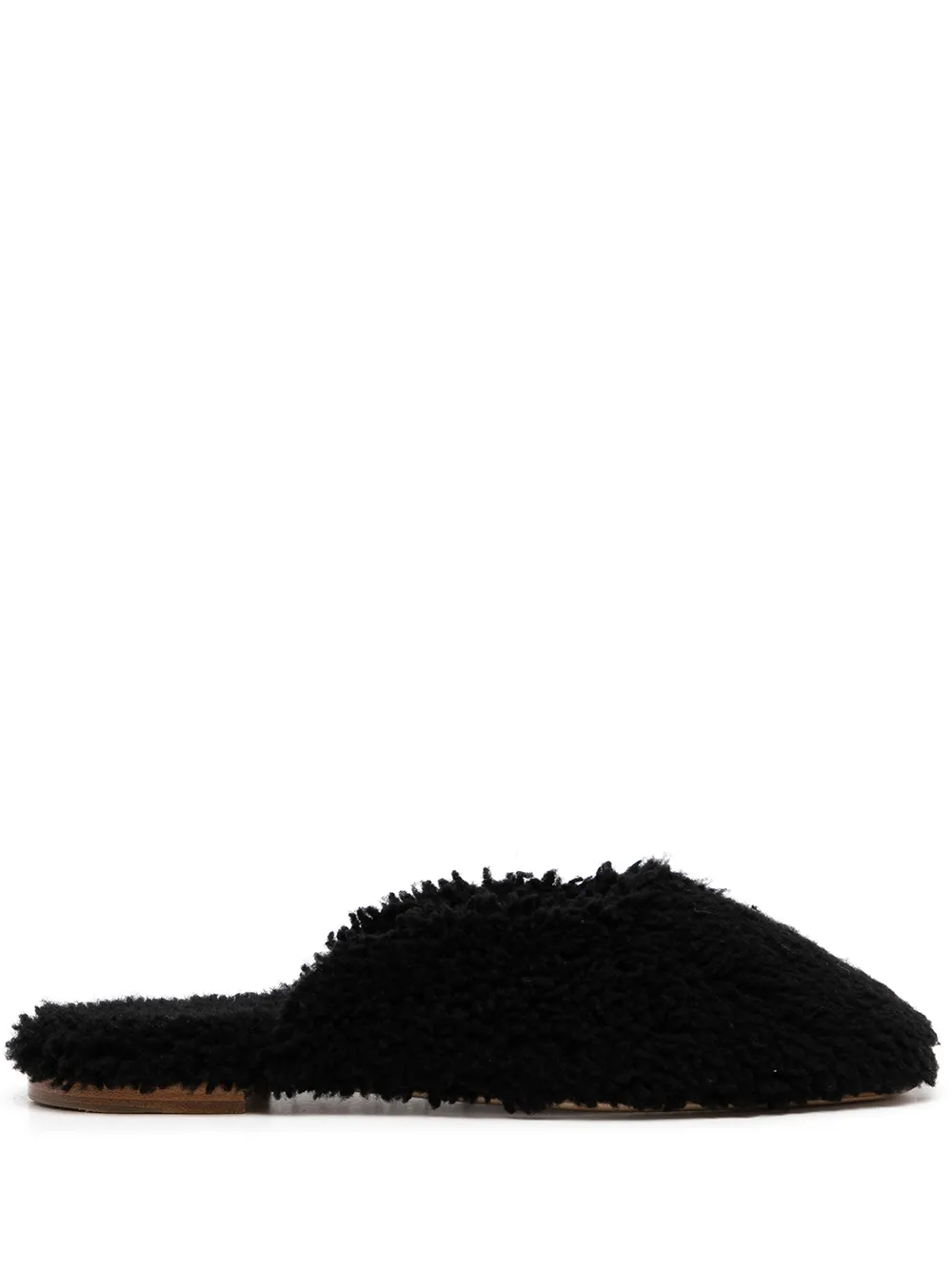 

Sleeper slippers con puntera de almendra - Negro