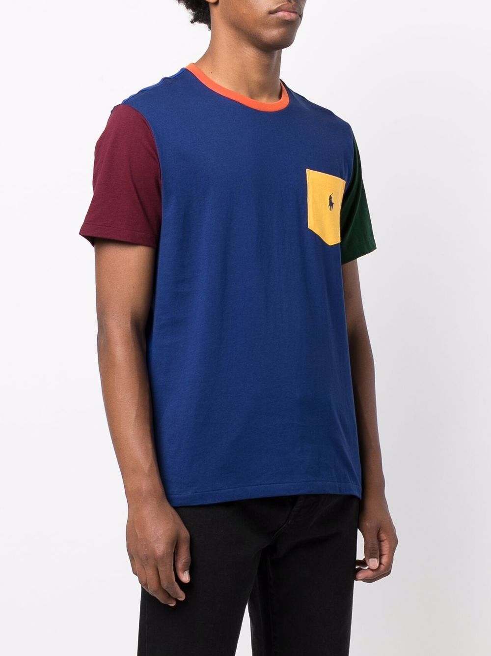 фото Polo ralph lauren футболка в стиле колор-блок с карманом