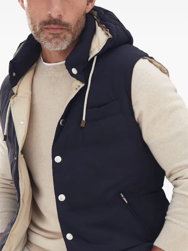 【関税&送料込】Brunello Cucinelli Gilet Brunello Cucinelli Thermore® Gilet | Blue | FARFETCH ID