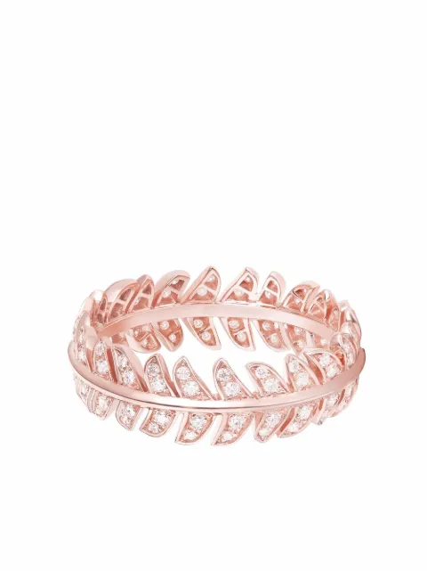 Boucheron 18kt rose gold Plume de Paon diamond ring 