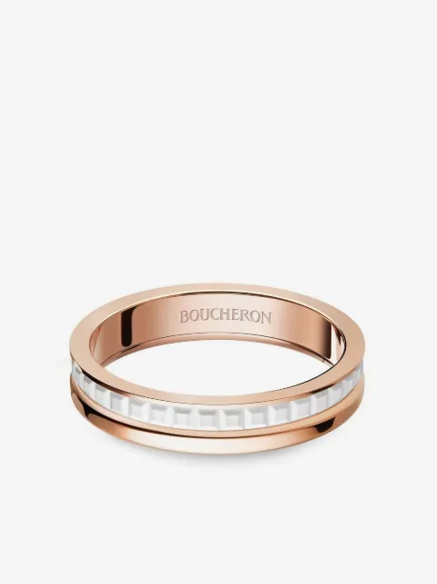 Boucheron 18kt rose gold Quatre White Edition wedding band ring