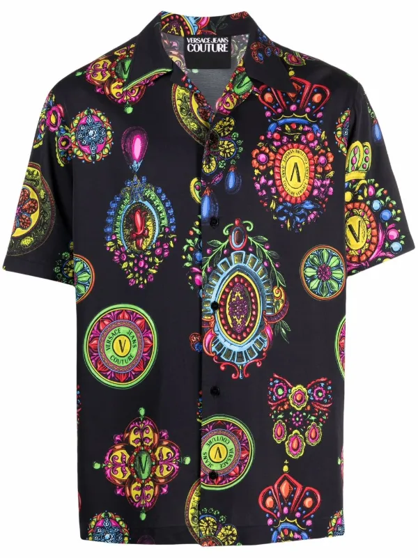 versace miami silk shirt