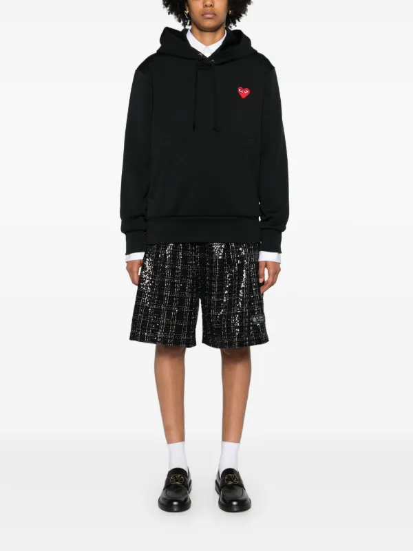 パーカー・フーディ COMME DES GARCONS Men Hoodies HNT1051 Black Comme Des Garçons Play heart-print Pullover Hoodie | Black