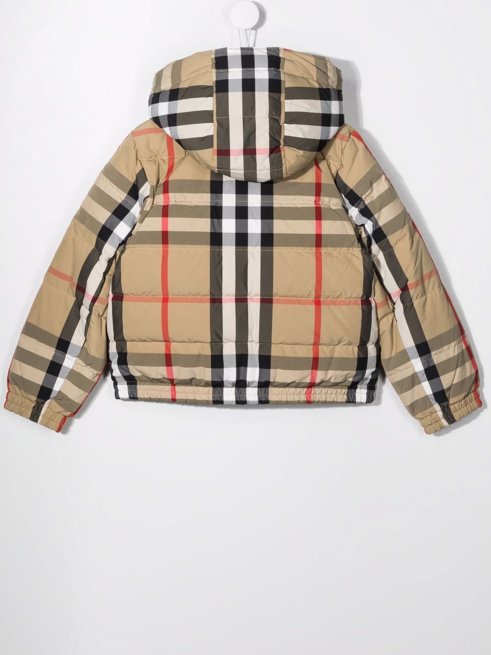 фото Burberry kids двусторонний пуховик в клетку