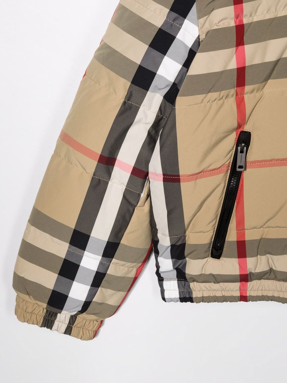 фото Burberry kids двусторонний пуховик в клетку