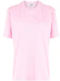 MSGM chest-logo crew neck T-shirt - Pink