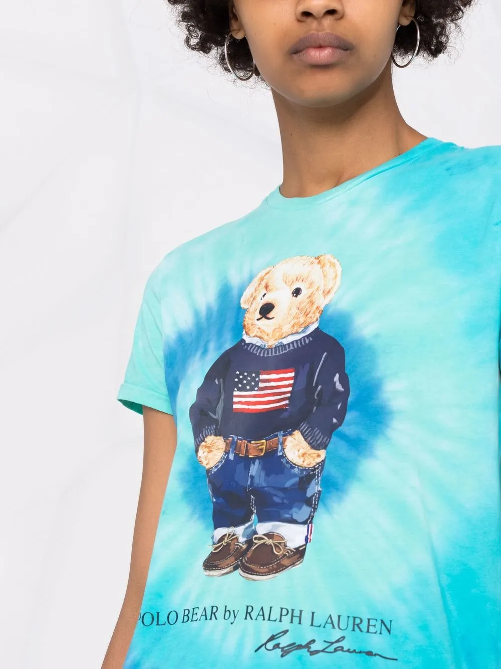 фото Polo ralph lauren футболка polo bear с принтом тай-дай