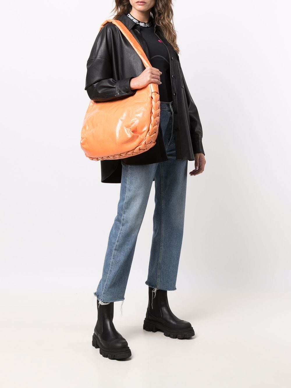 Shop Hereu Espiga Shoulder Bag In Orange