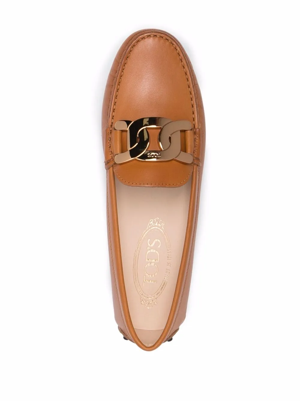 Tod's Loafers met schakelketting Bruin