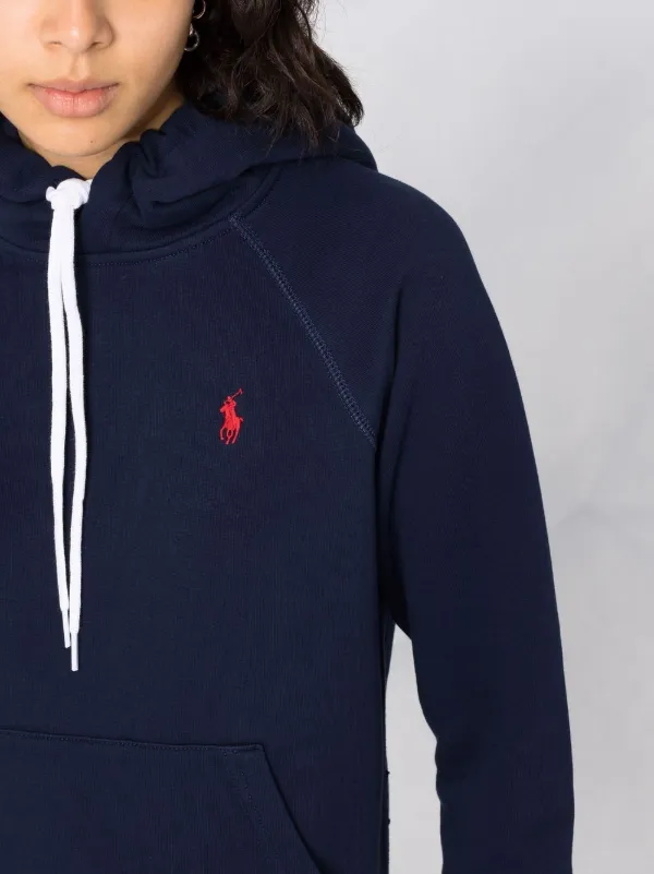 ★POLO RALPH LAUREN★Embroidered Chest Logo Hoodie 関税込★ Polo Ralph Lauren embroidered-logo Hoodie | Blue | FARFETCH AO