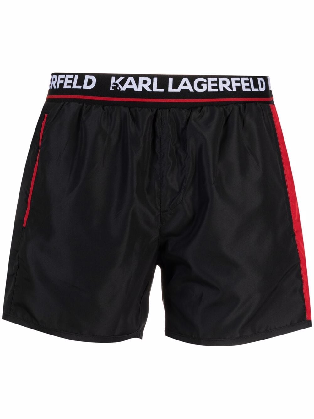 фото Karl lagerfeld плавки-шорты с полосками и логотипом