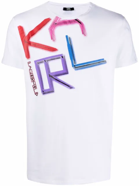 Karl Lagerfeld T-shirt i stræk med logotryk