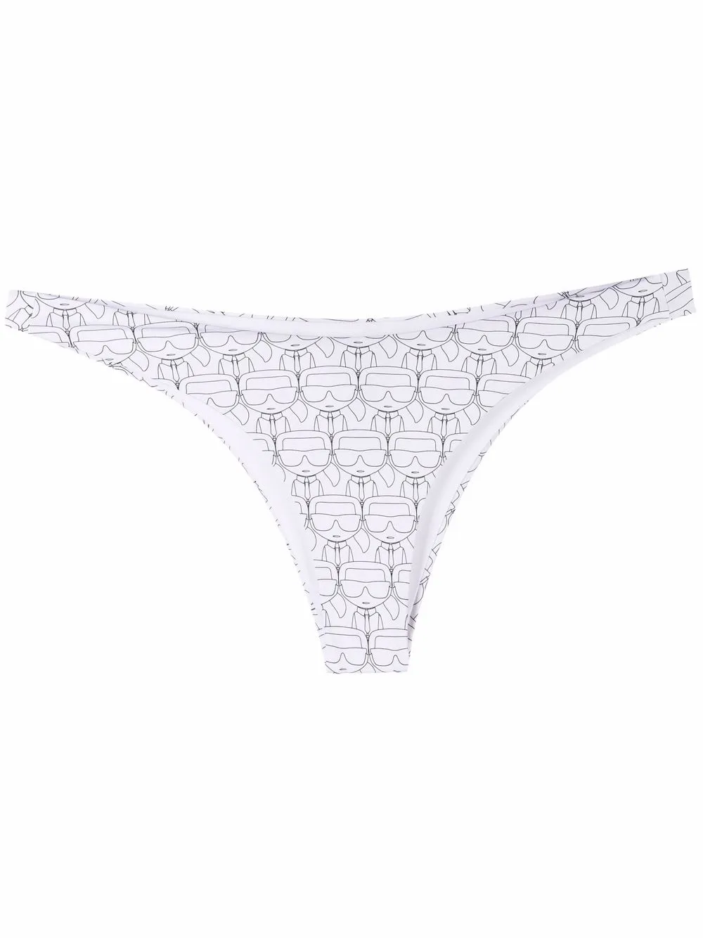 

Karl Lagerfeld bikini bottom con estampado Icon - Blanco