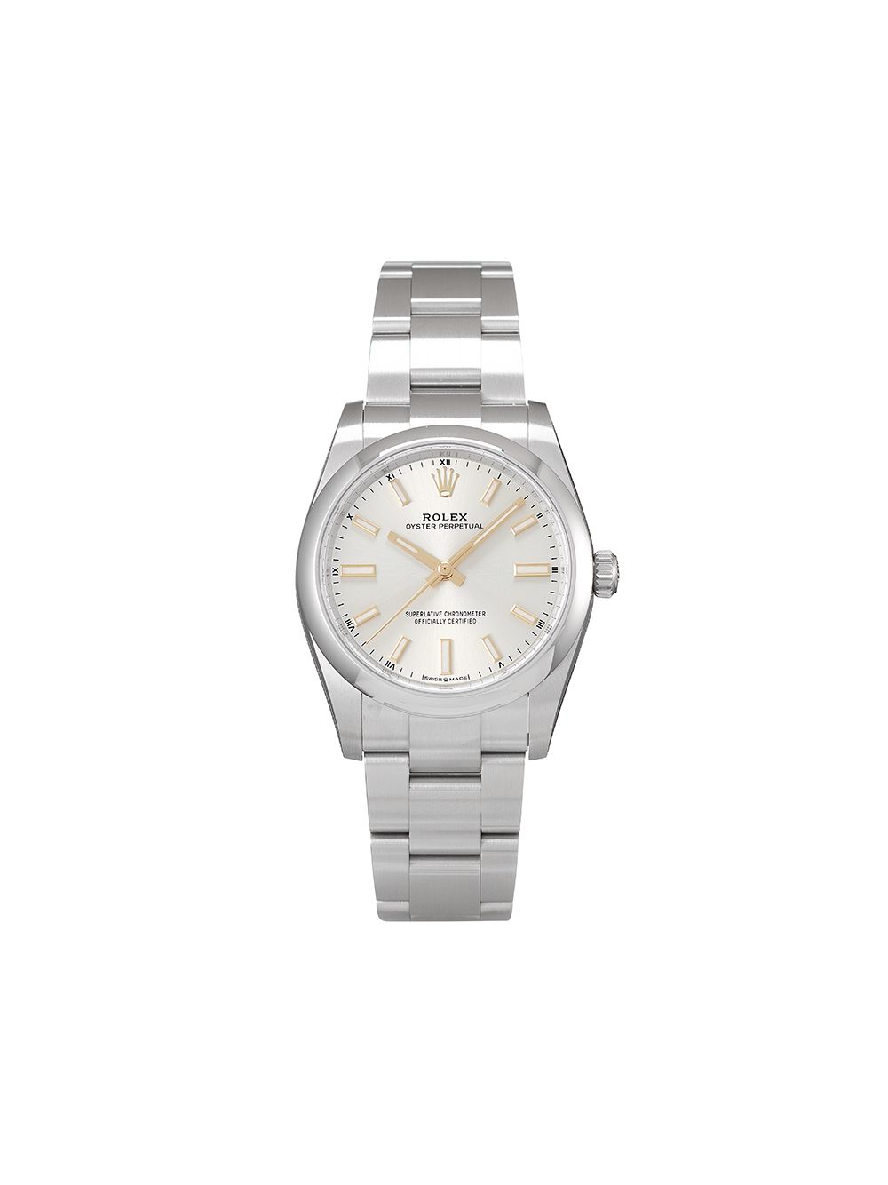 фото Rolex наручные часы oyster perpetual pre-owned 34 мм 2021-го года