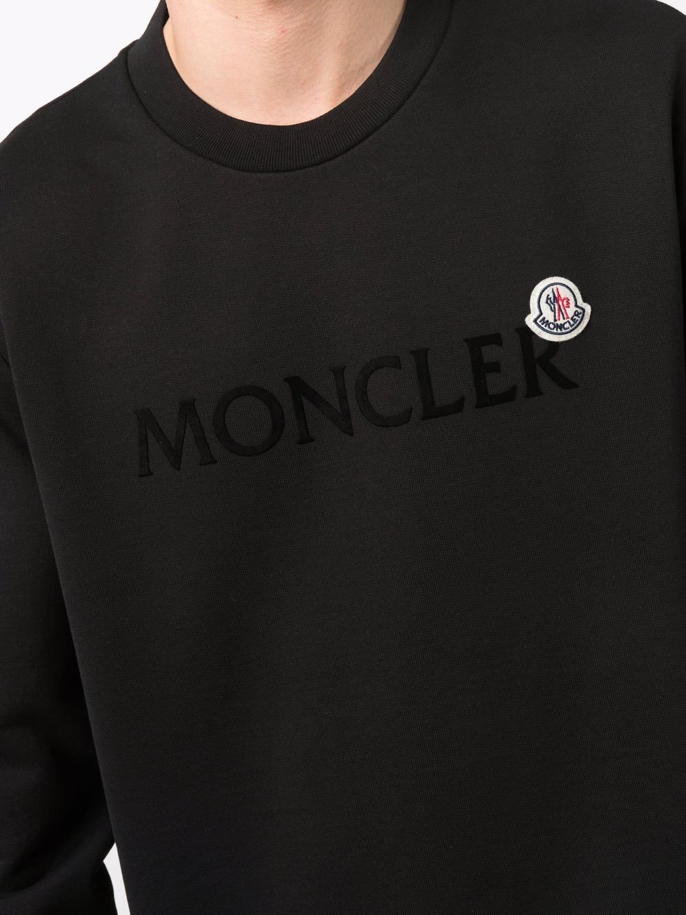 фото Moncler толстовка с круглым вырезом и логотипом