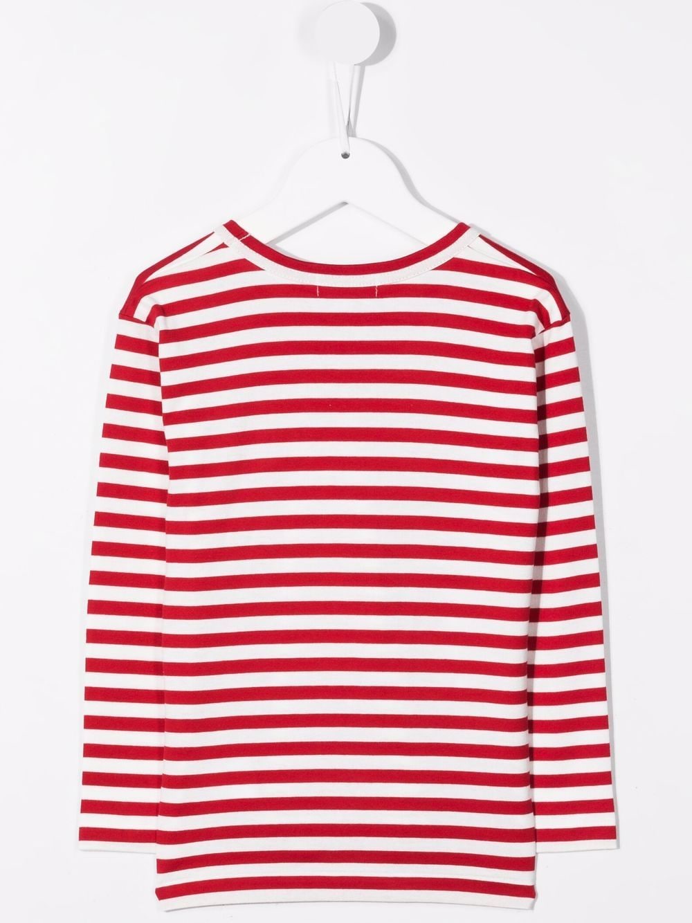 Shop Comme Des Garçons Play Striped Long-sleeved T-shirt In Red