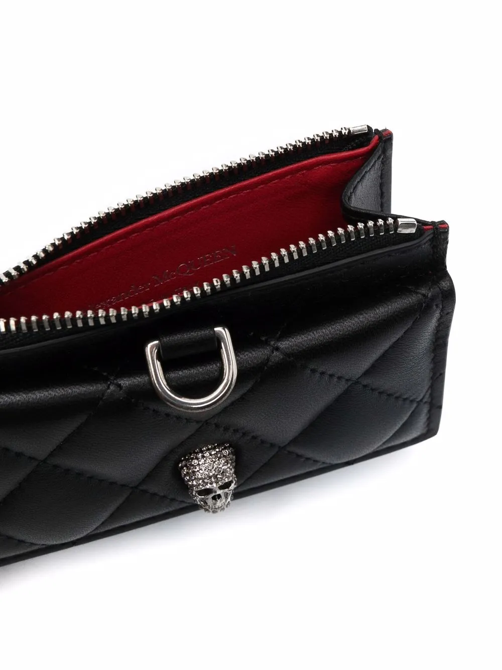 фото Alexander mcqueen стеганый кошелек с декором skull