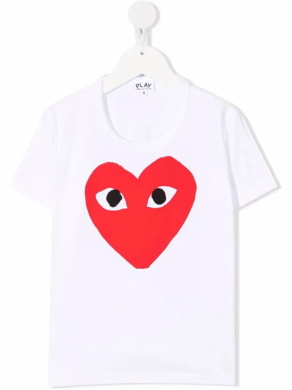 Comme Des Garçons Play Kids heart-print short-sleeved T-shirt - Farfetch