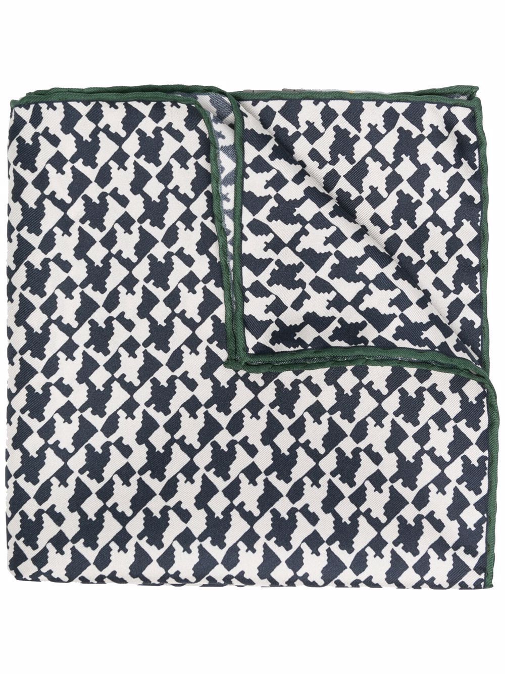 фото Canali шелковый платок с абстрактным принтом
