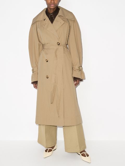 cos double breasted trench coat