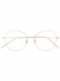 BOSS polished-effect geometric-frame glasses - Gold