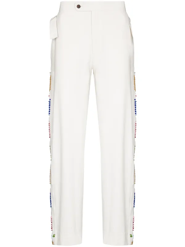 BODE bead-embellished straight-leg 