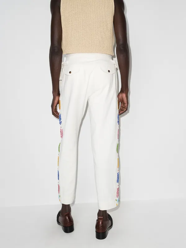 BODE bead-embellished straight-leg 