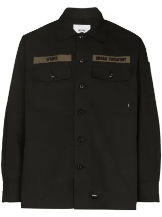 WTAPS Buds logo-patch Cotton Shirt - Farfetch