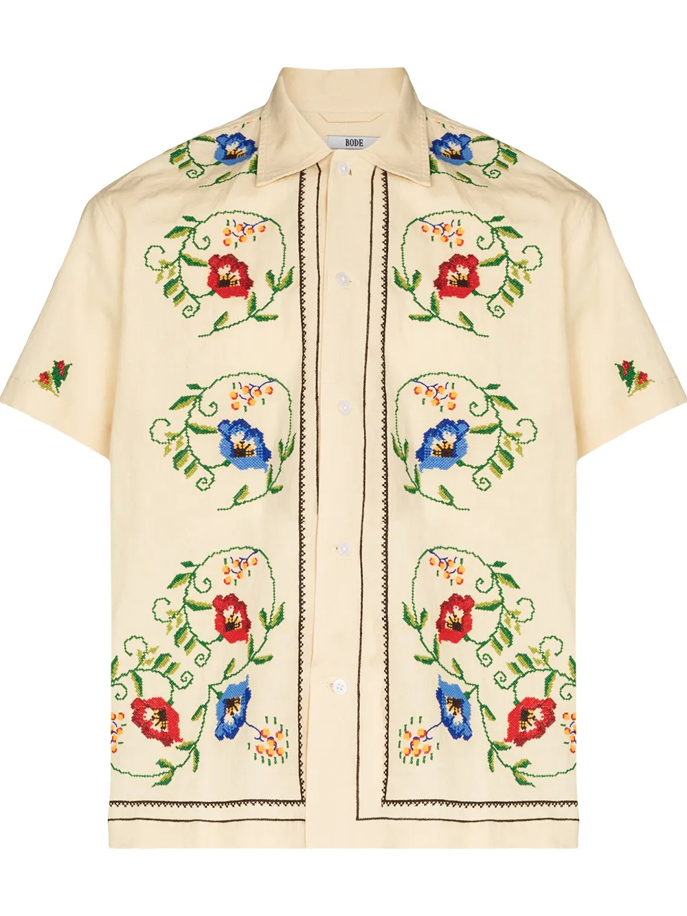 BODE Morning Glory embroidered shirt