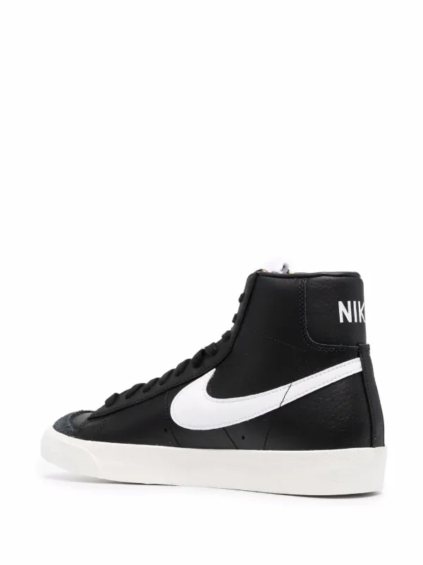 black and white nike mid