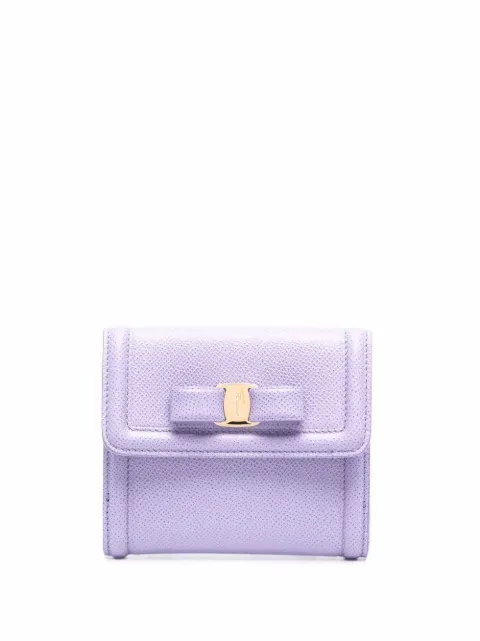 Salvatore Ferragamo Carteira de couro com detalhe de laço