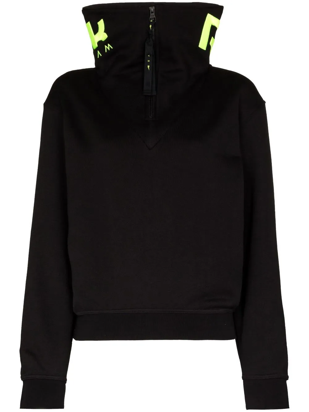 VICTORIA BECKHAM HALF-ZIP FLEECE SWEATSHIRT