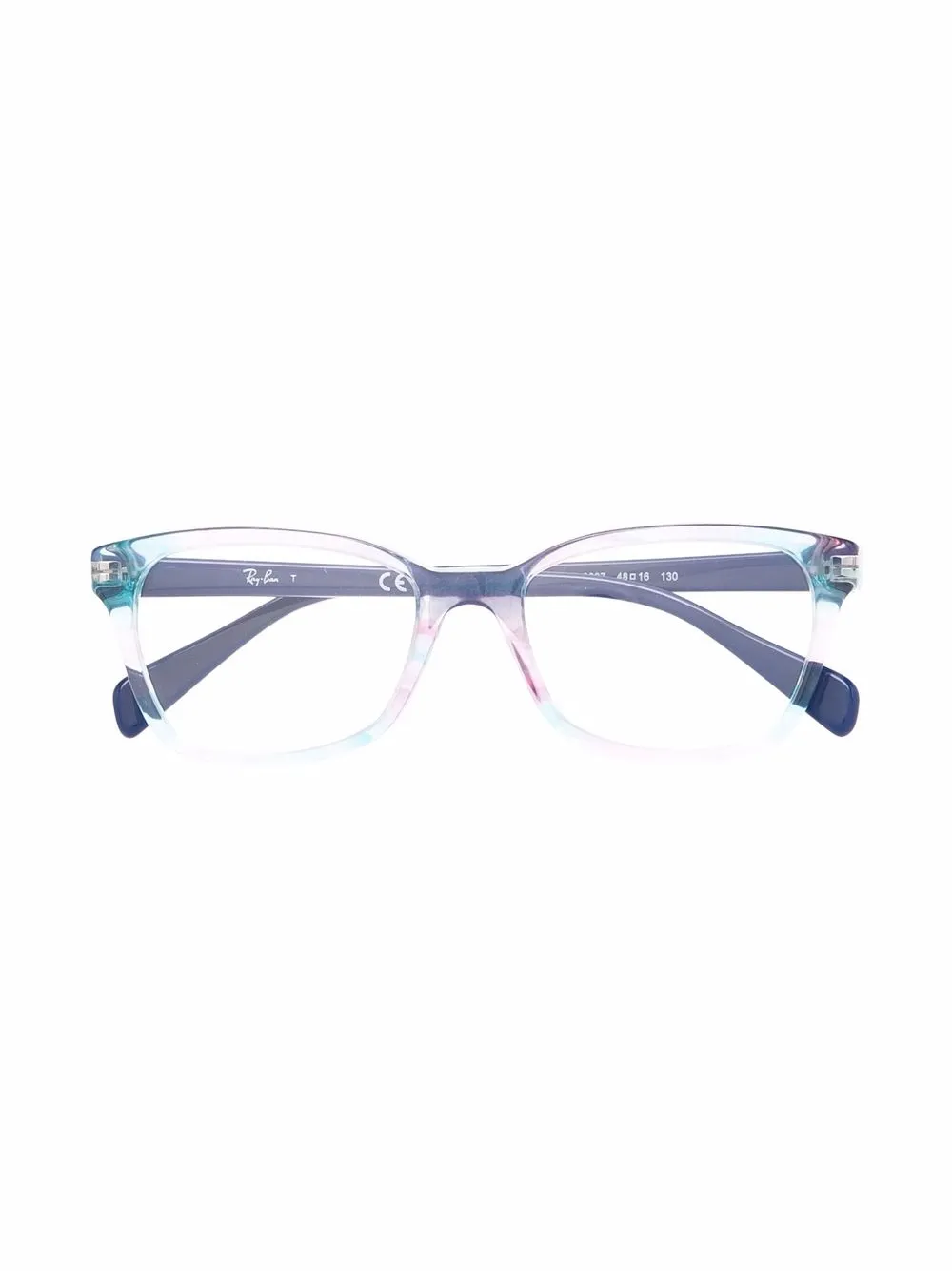 Ray-ban Junior Two-tone Square Shaped Glasses In Blue
