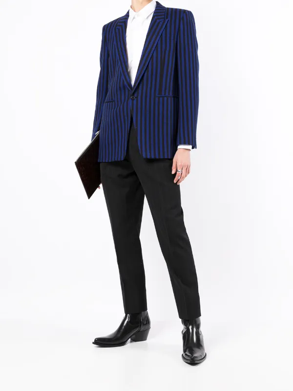 saint laurent striped blazer