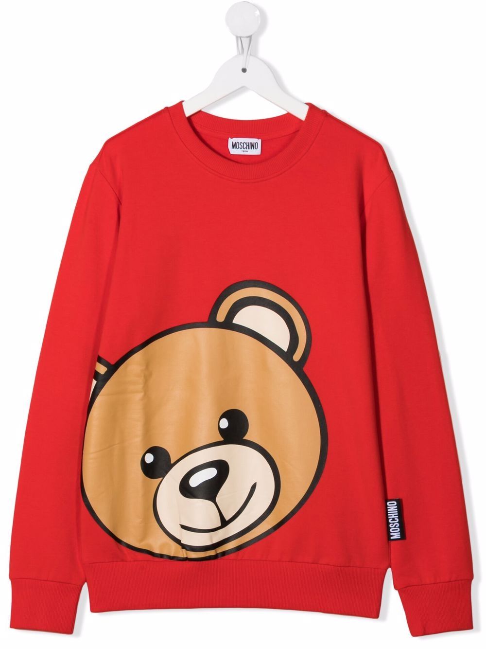 фото Moschino kids толстовка с круглым вырезом и принтом teddy bear