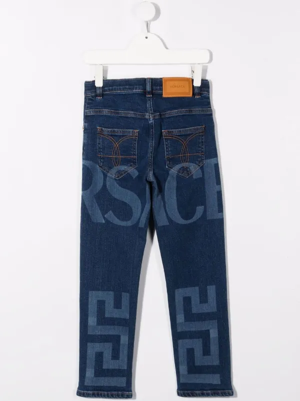 Versace Kids logo-print Skinny Jeans 