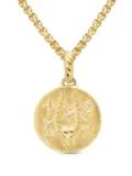 David Yurman 18kt yellow gold Capricorn diamond amulet pendant (28.7mm)