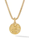 David Yurman 18kt yellow gold Aquarius diamond amulet pendant (28.7mm)