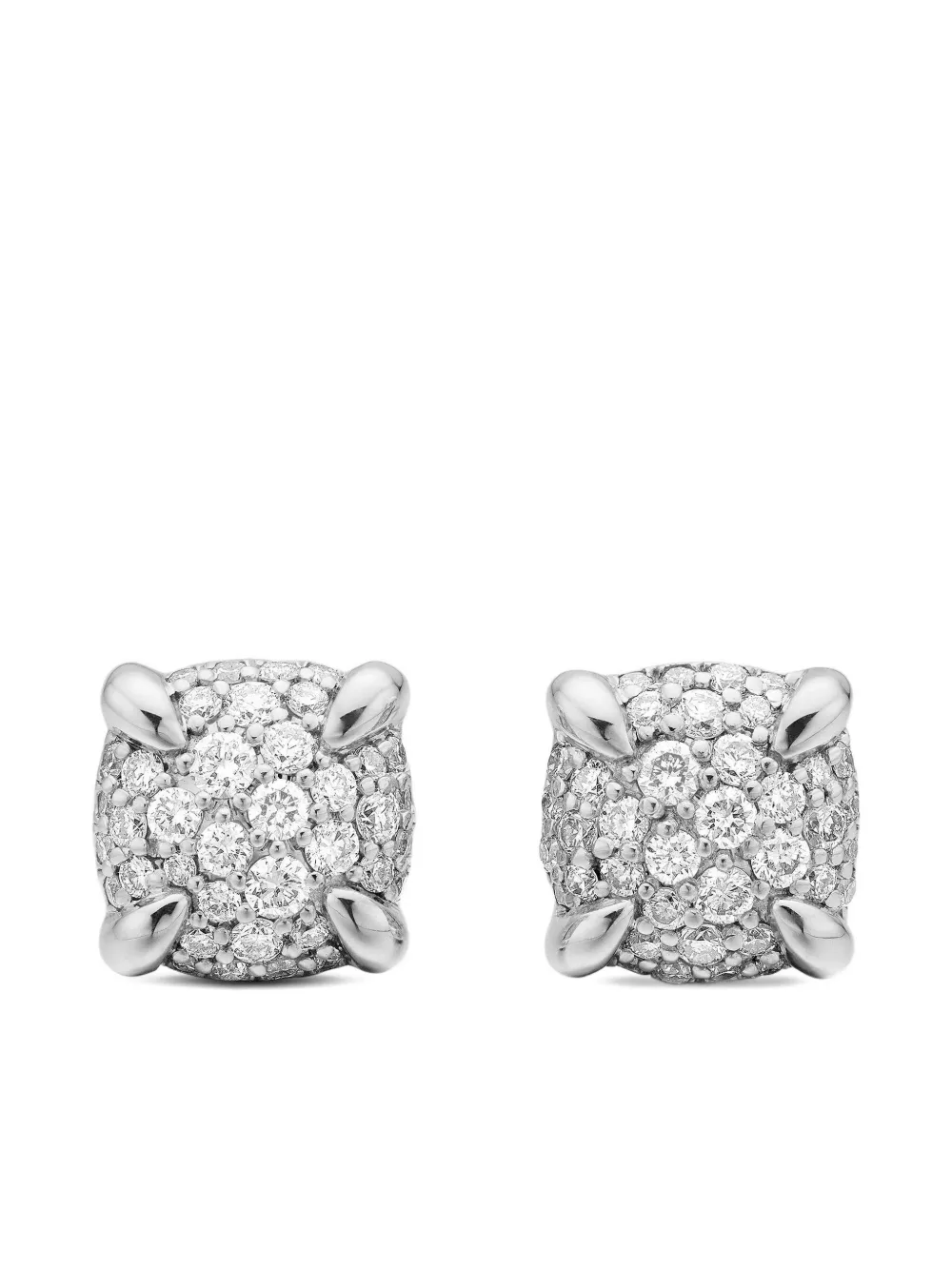 David Yurman Petite Châtelaine ダイヤモンド ピアス 6.5mm スターリングシルバー - シルバートーン David Yurman Petite Châtelaine ダイヤモンド ピアス 6.5mm スターリングシルバー - シルバートーン