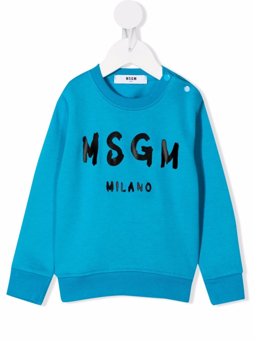 фото Msgm kids толстовка с круглым вырезом и логотипом