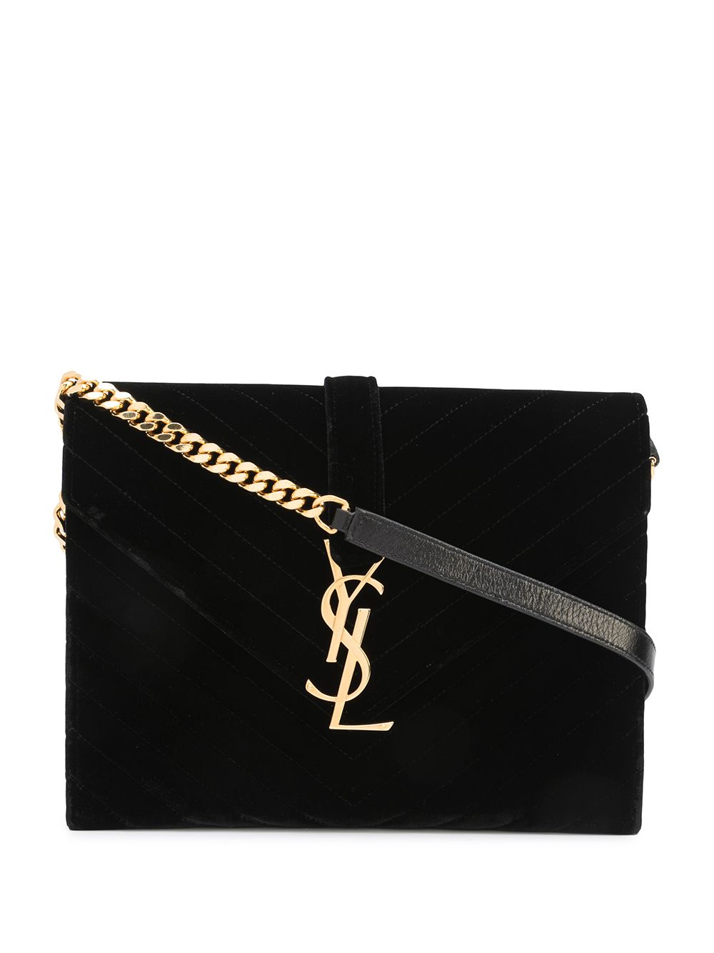 фото Yves saint laurent pre-owned клатч chevron с декором ysl