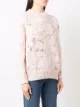 Blumarine rose-embroidered wool jumper