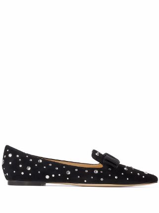 Jimmy Choo Gala crystal-embellished Ballerina Flats - Farfetch