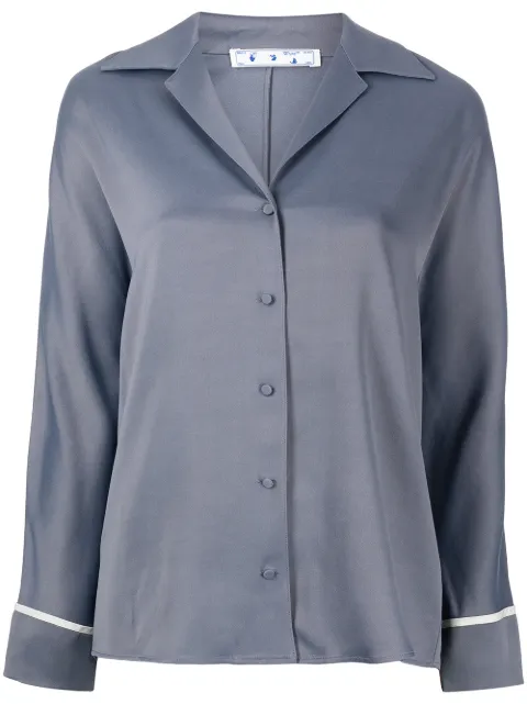 Off-White chemise de pyjama à logo imprimé