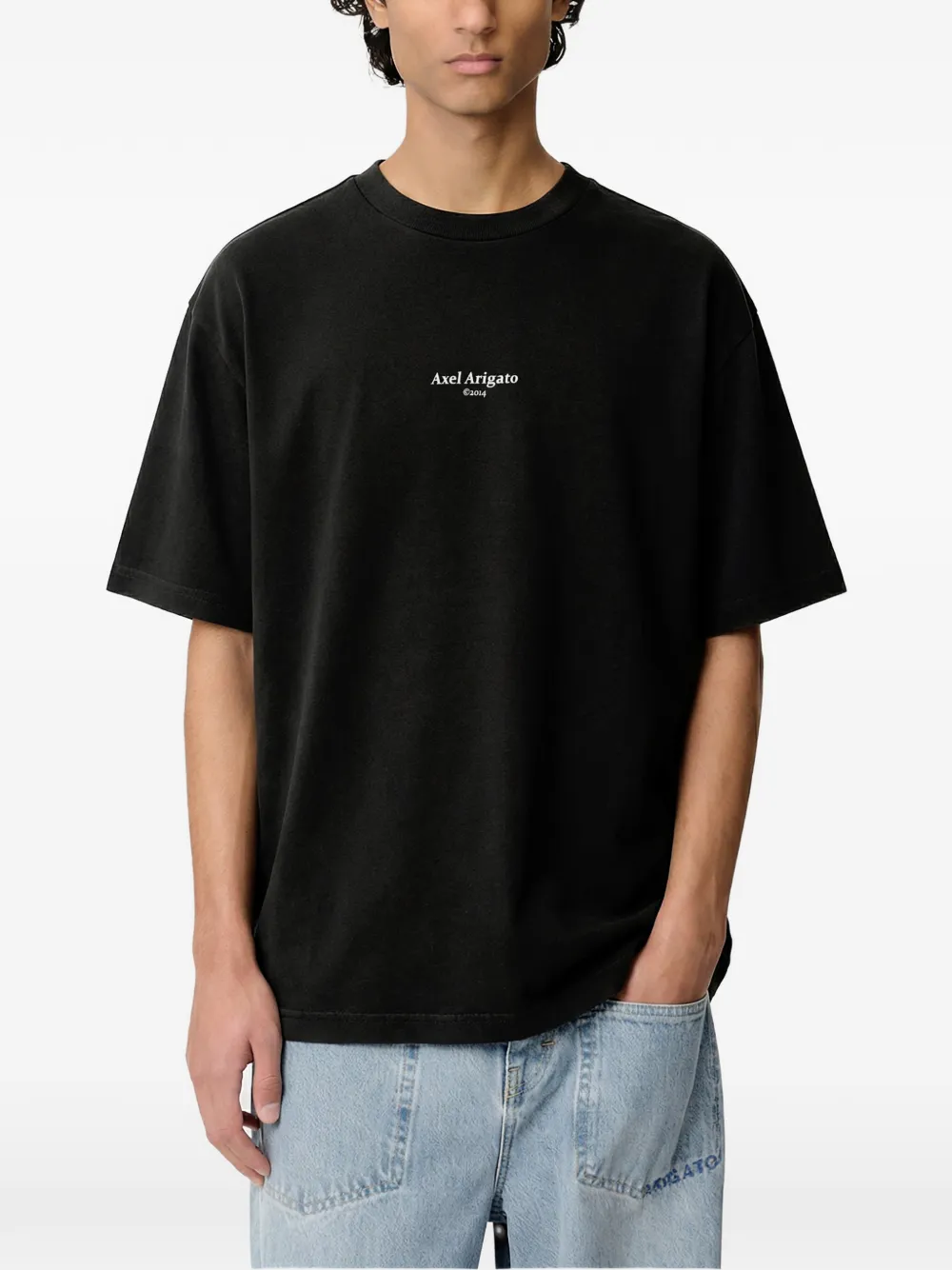  Axel Arigato T Shirt Mit Logo Print   Schwarz 