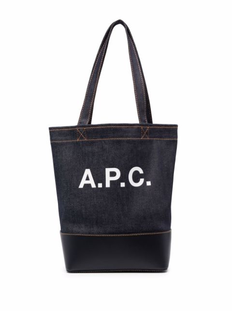 A.P.C. denim logo tote bag Men