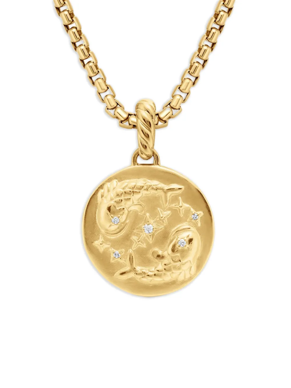 David Yurman 18K yellow gold Pisces diamond necklace | Gold | Image 1